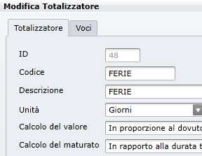 Definizione di un totalizzatore